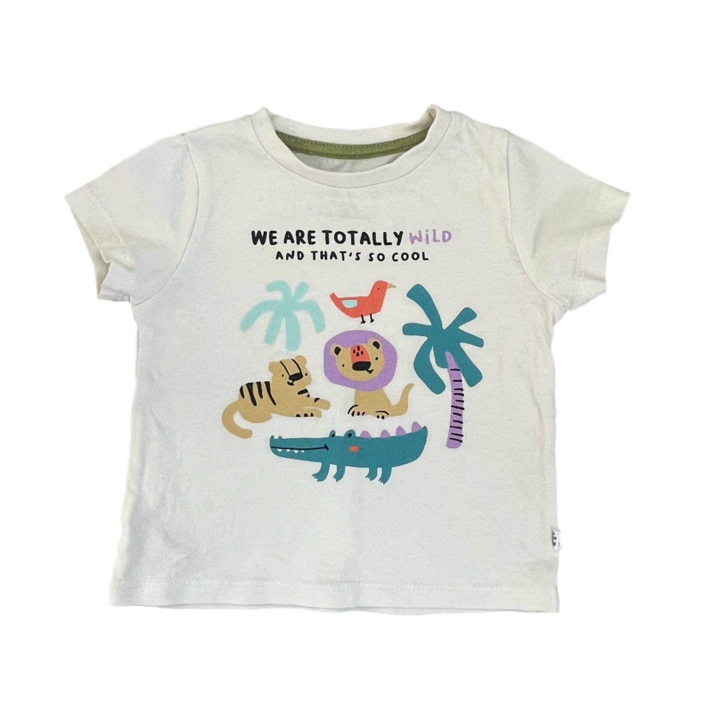 3-6M We are totally wild tee - Woolworths