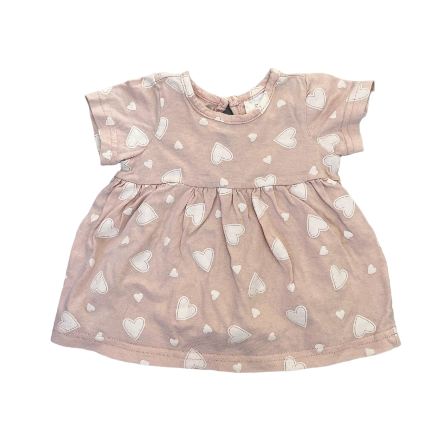 0-3M Heart Dress/Tee - OneTwoThree