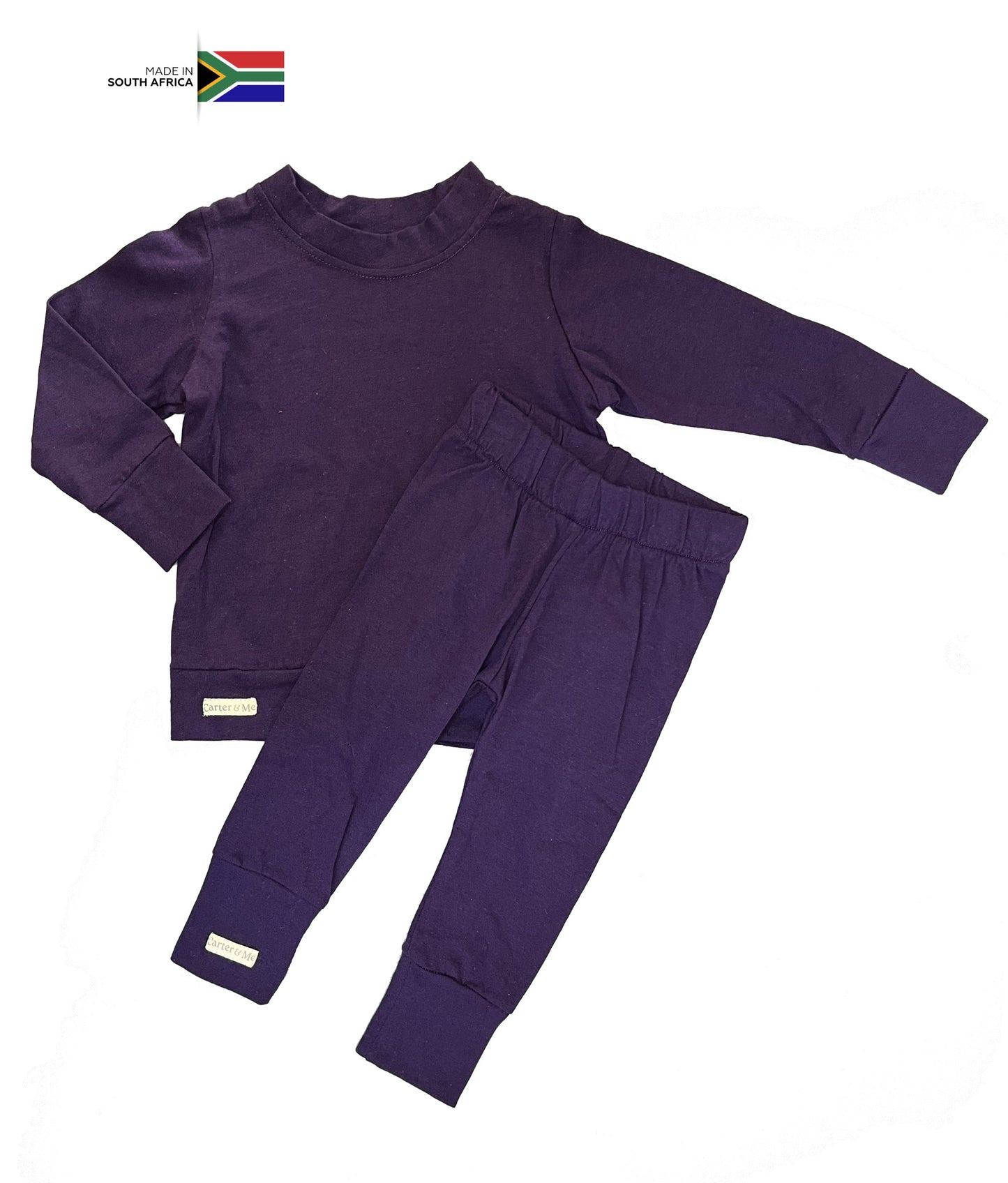 6-9M Cotton tracksuit in royal purple - Carter & Me