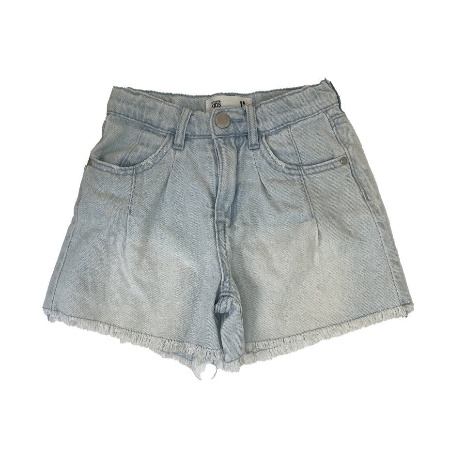 4Y Light blue faded high waist shorts - Cotton On