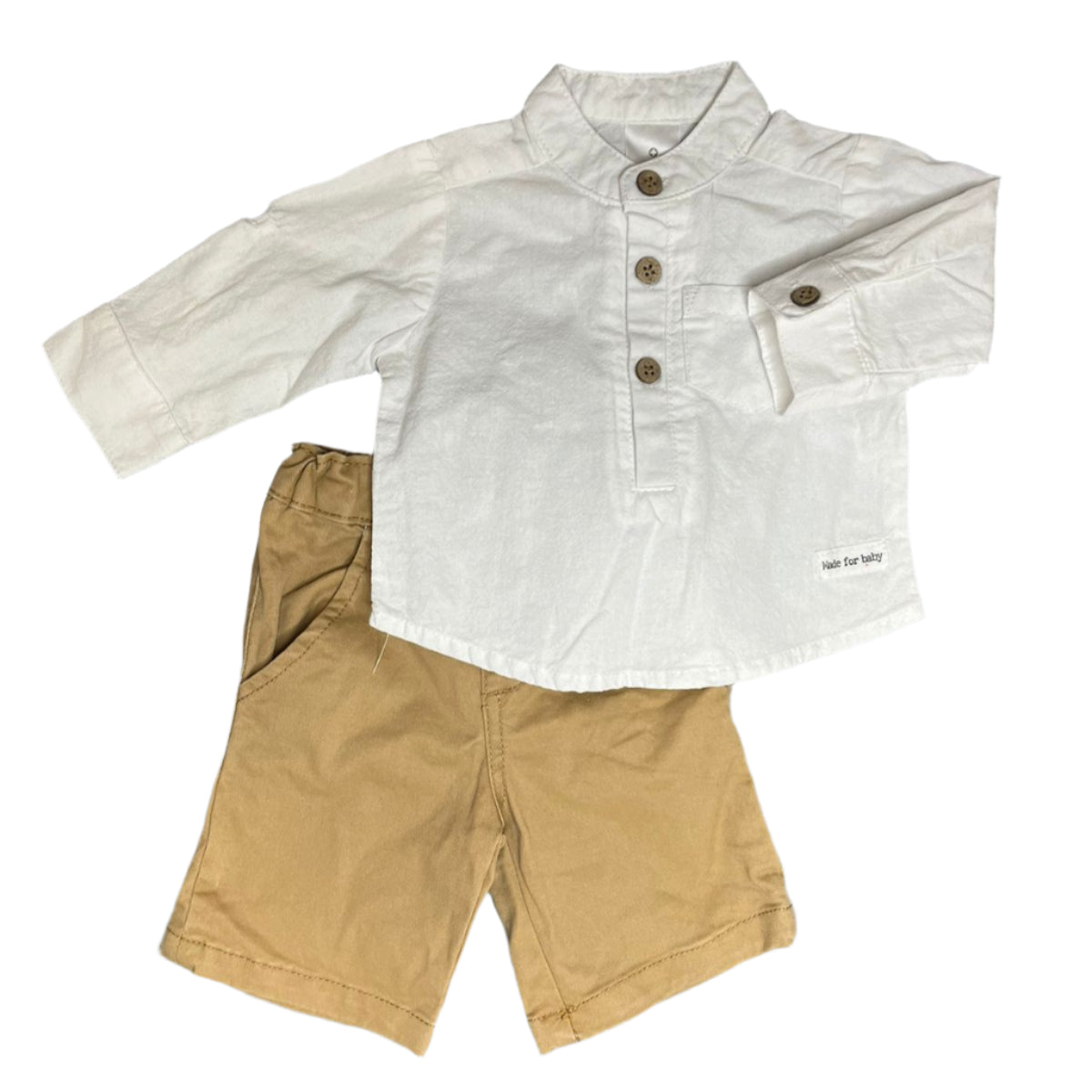 Newborn Long chinos with long sleeve tee - Clicks