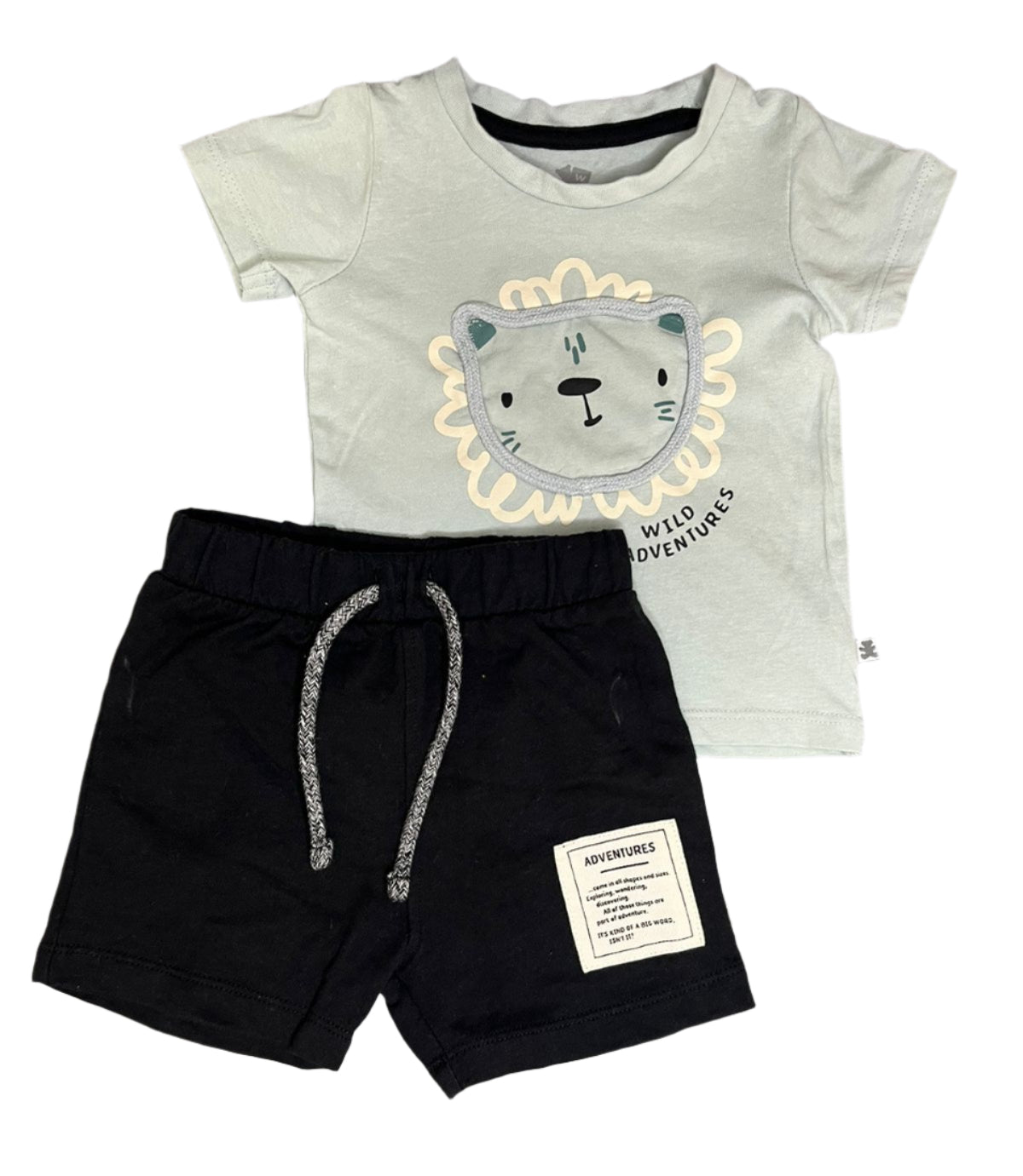 3-6M Wild adventures tee and shorts - Woolworths
