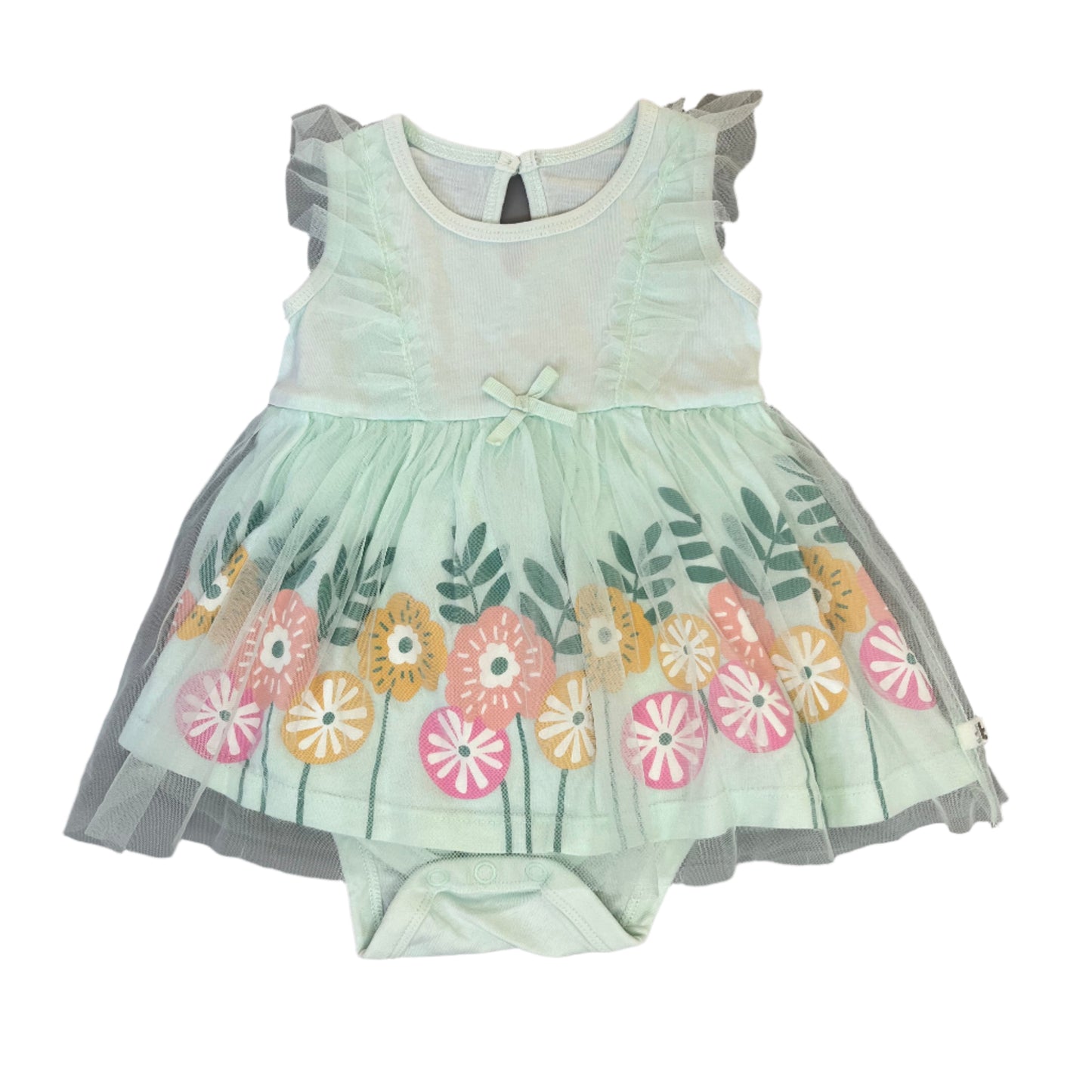 1-3M Floral dress with tulle overlay - Woolworths