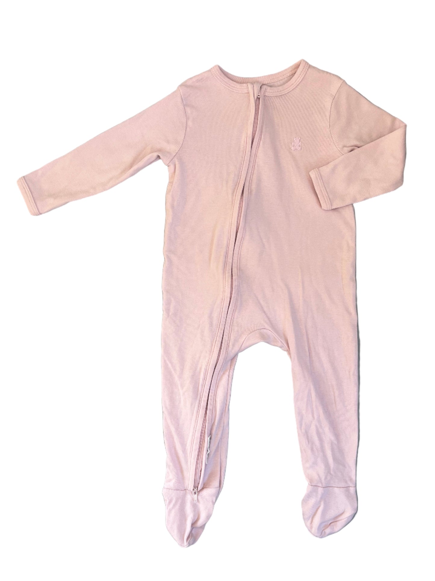 12-18M Pink Two-way zip sleepsuit - Woolworths