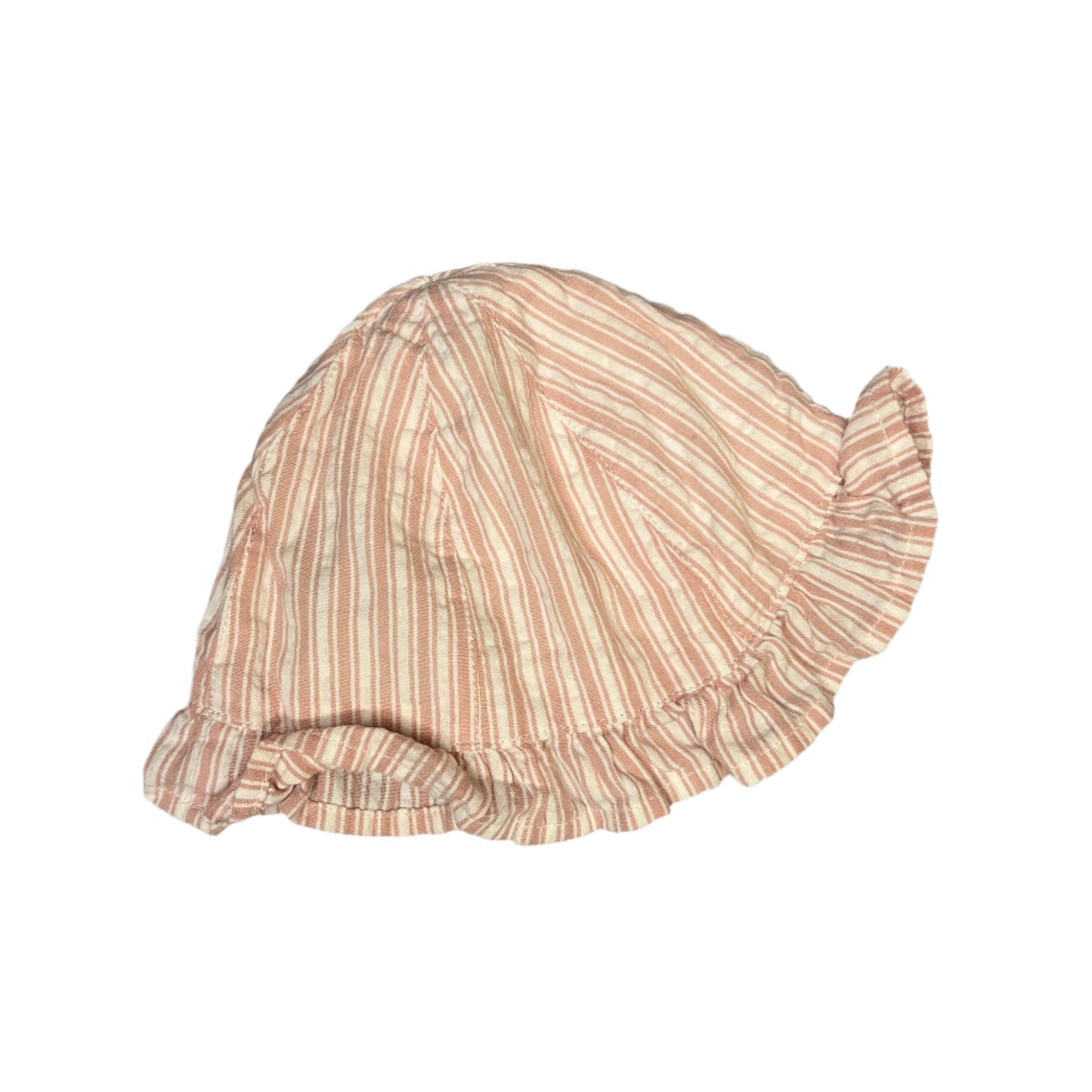 3-6M Pink stripe sun hat - Marks & Spencer