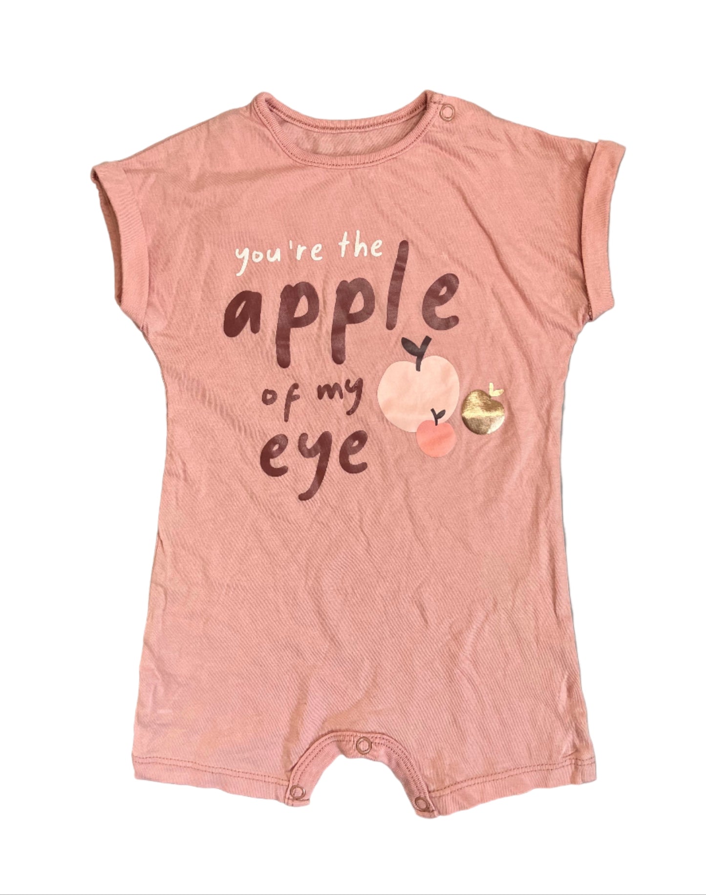 6-12M You're the apple of my eye romper - Woolworths