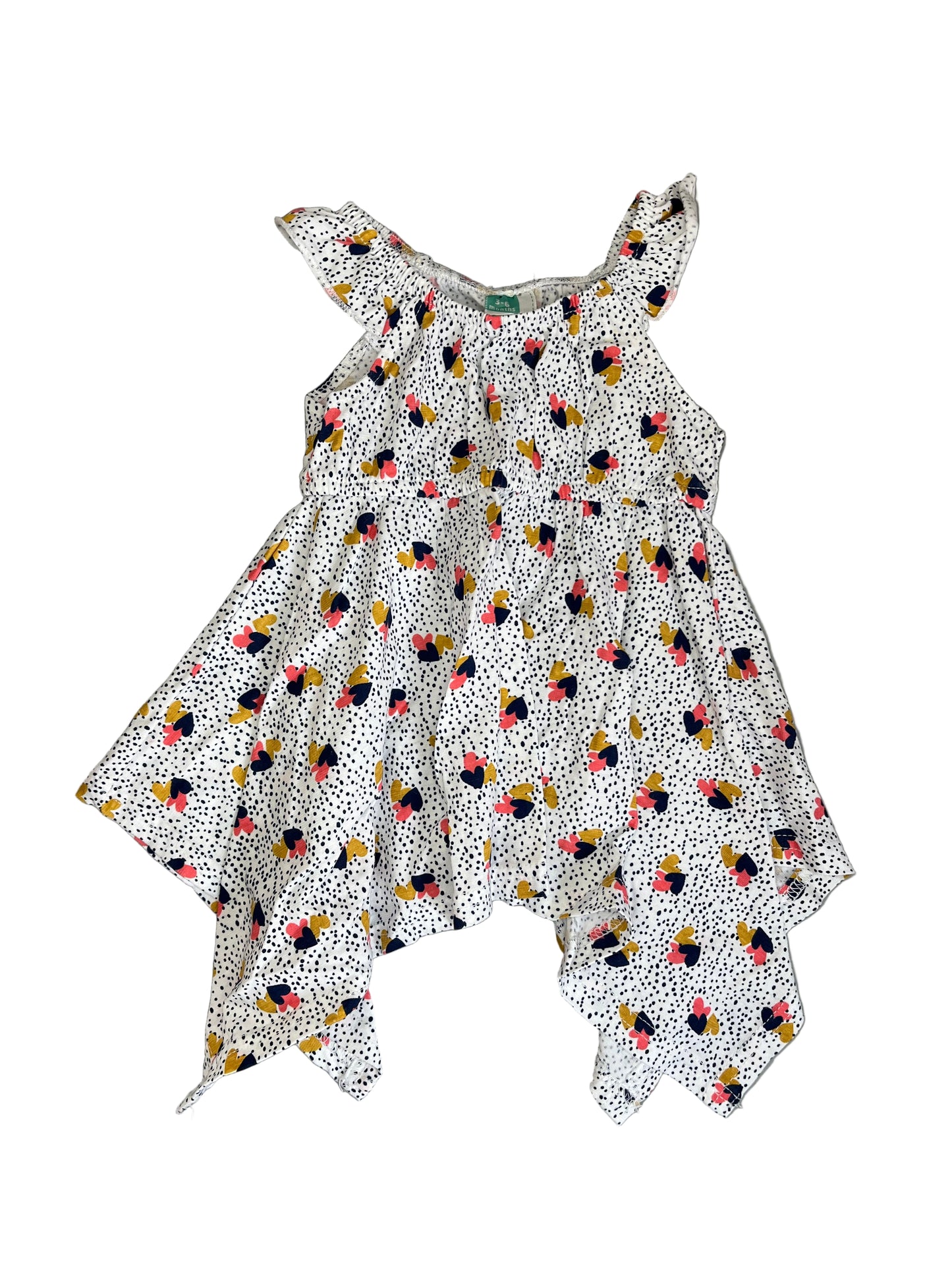 3-6M Heart pattern and polka dot dress - Ackermans baby