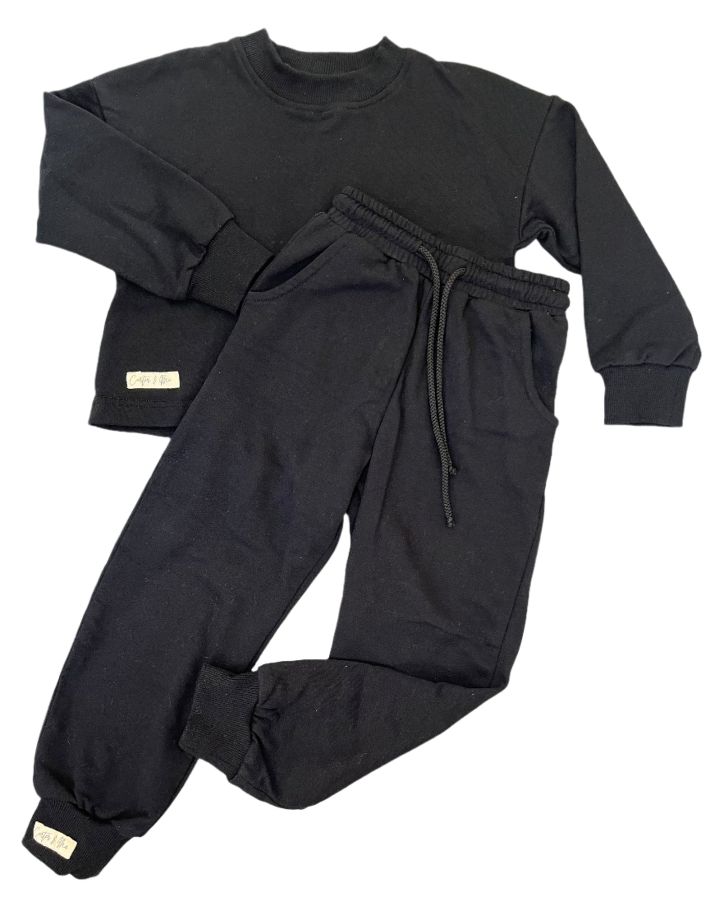 5-6Y Aspen tracksuit set in black - Carter & Me