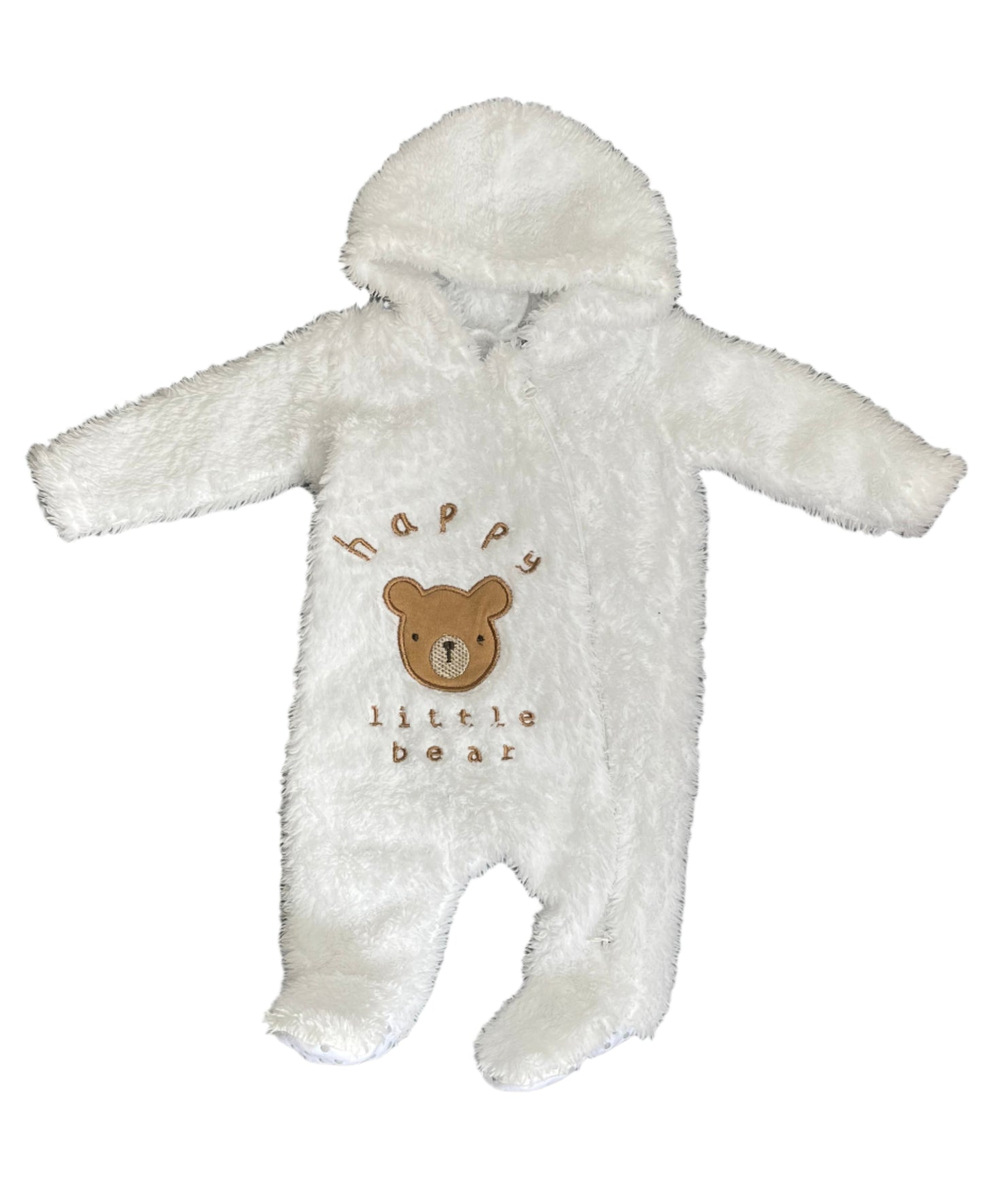 Newborn Happy little Bear hooded grow - Jet