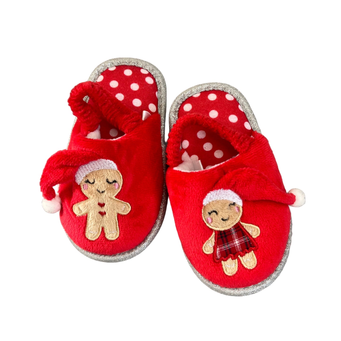 Size 5 Gingerbread christmas slippers