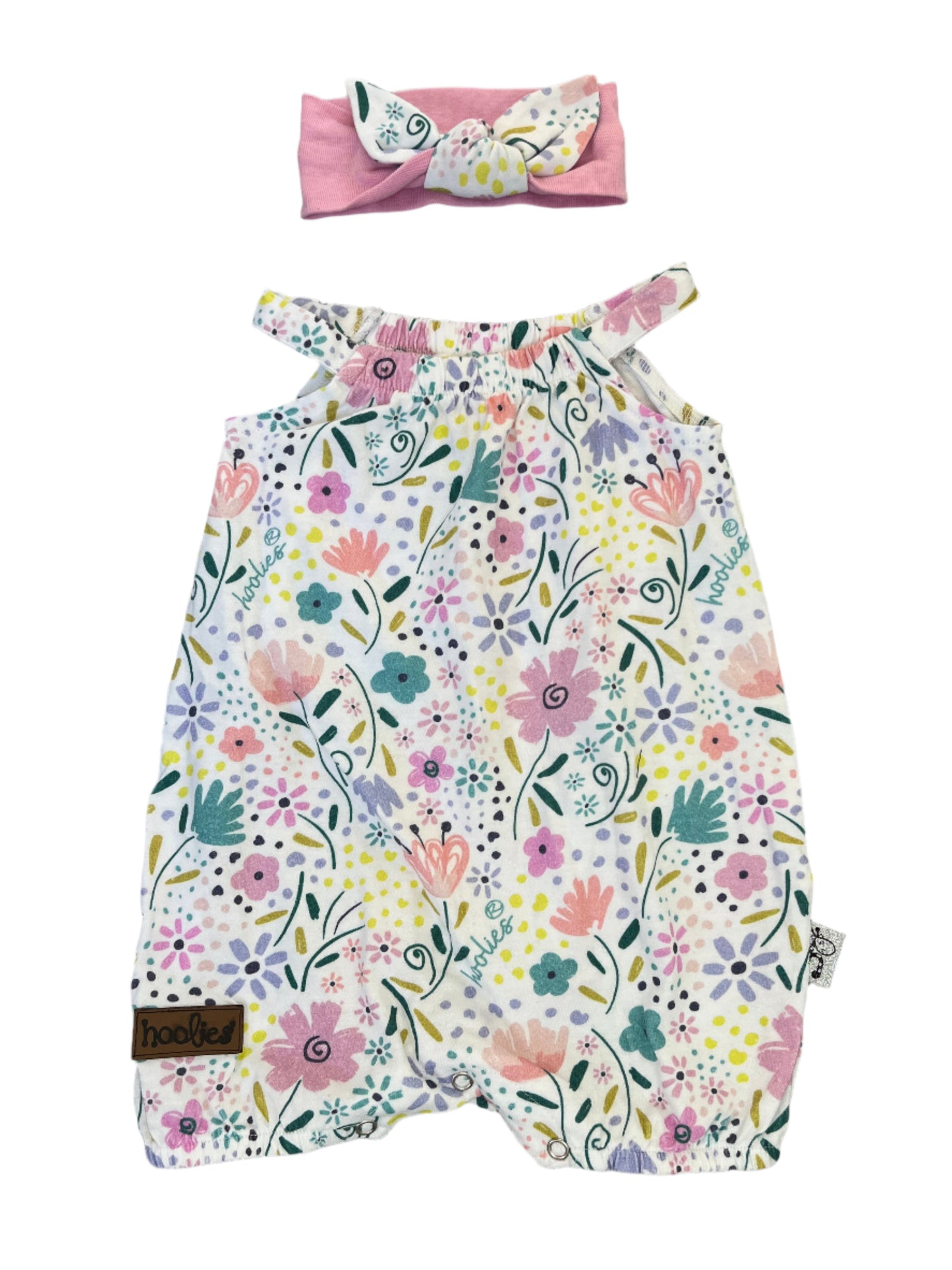 3-6M Romper with matching headband - Hoolies