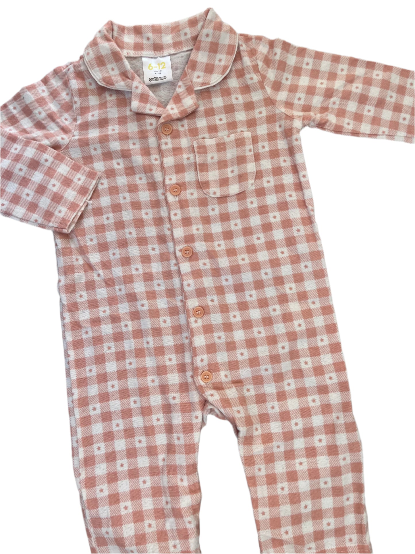 6-12M Front button one-piece - Cuddlesome