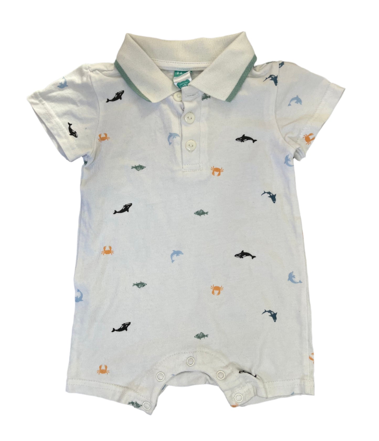 3-6M Sea animal romper - Ackermans Baby