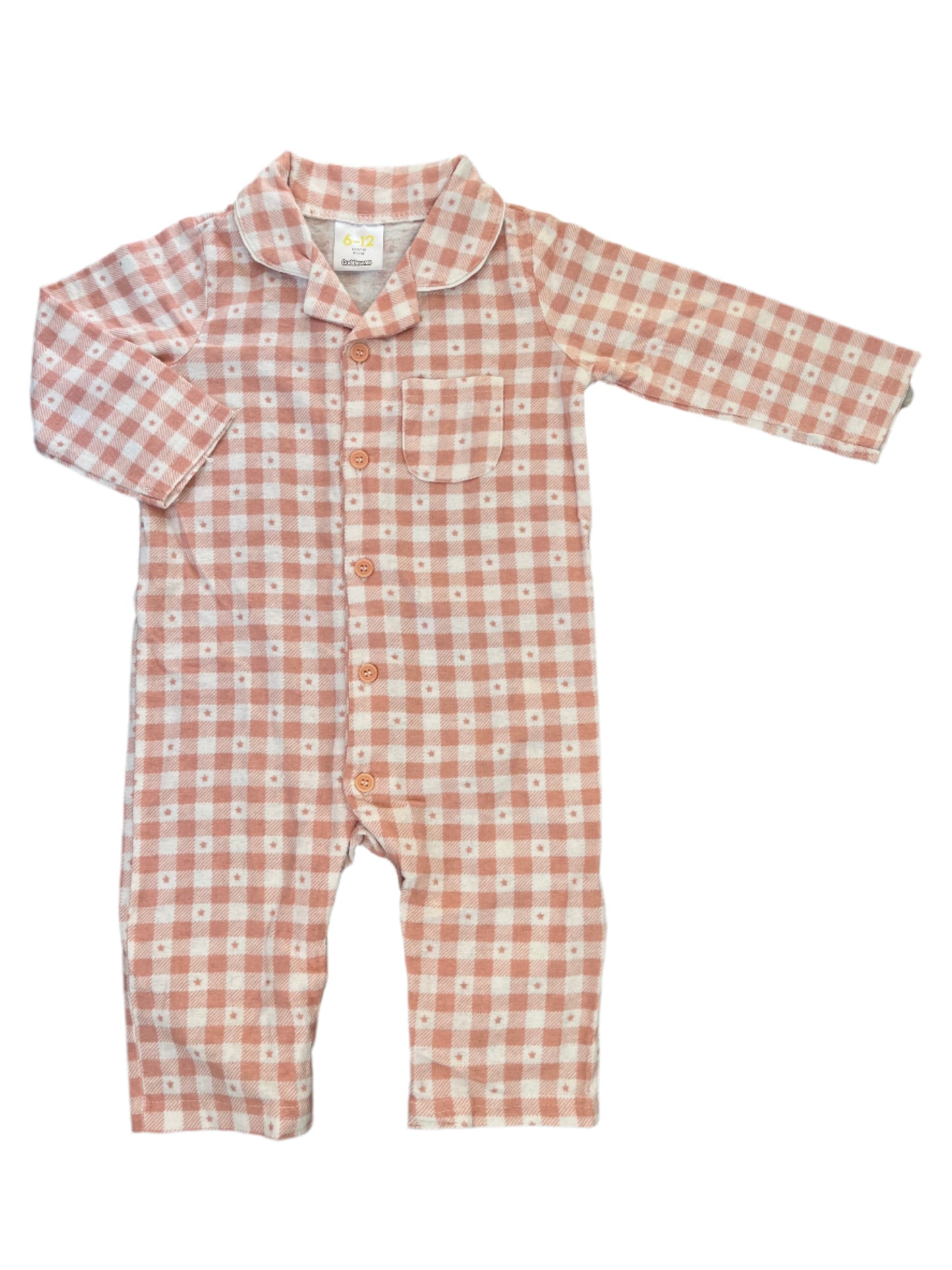 6-12M Front button one-piece - Cuddlesome