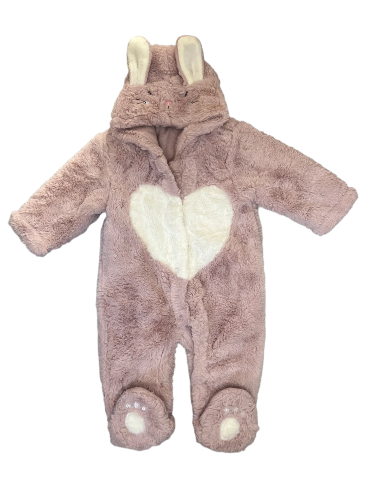 6-12M Hooded bunny onesie - Ackermans Baby