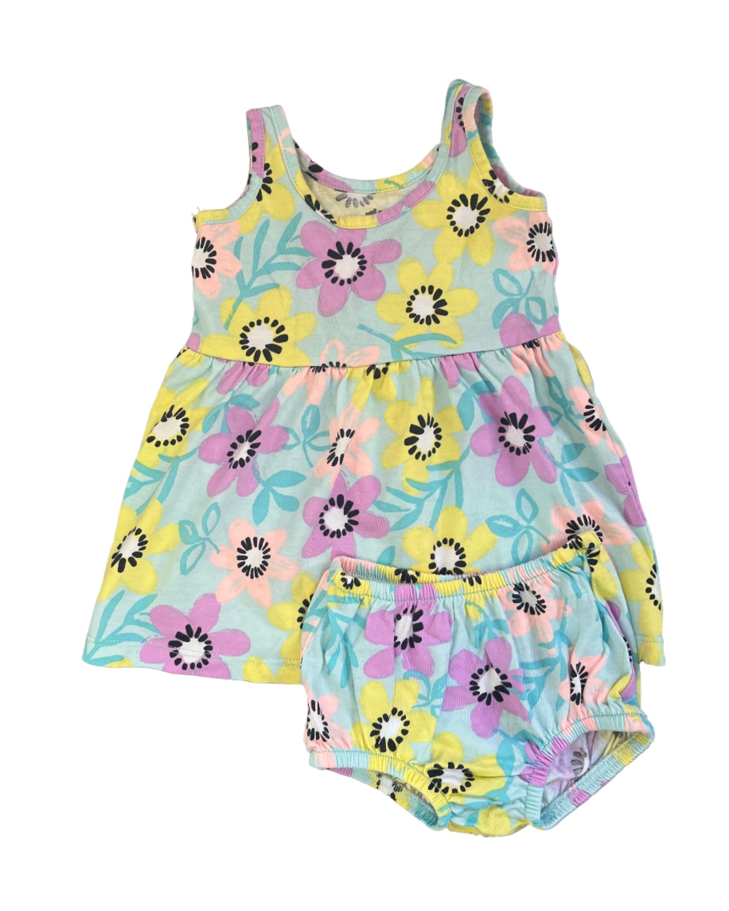 1-3M Floral dress with matching bloomer - Woolworths