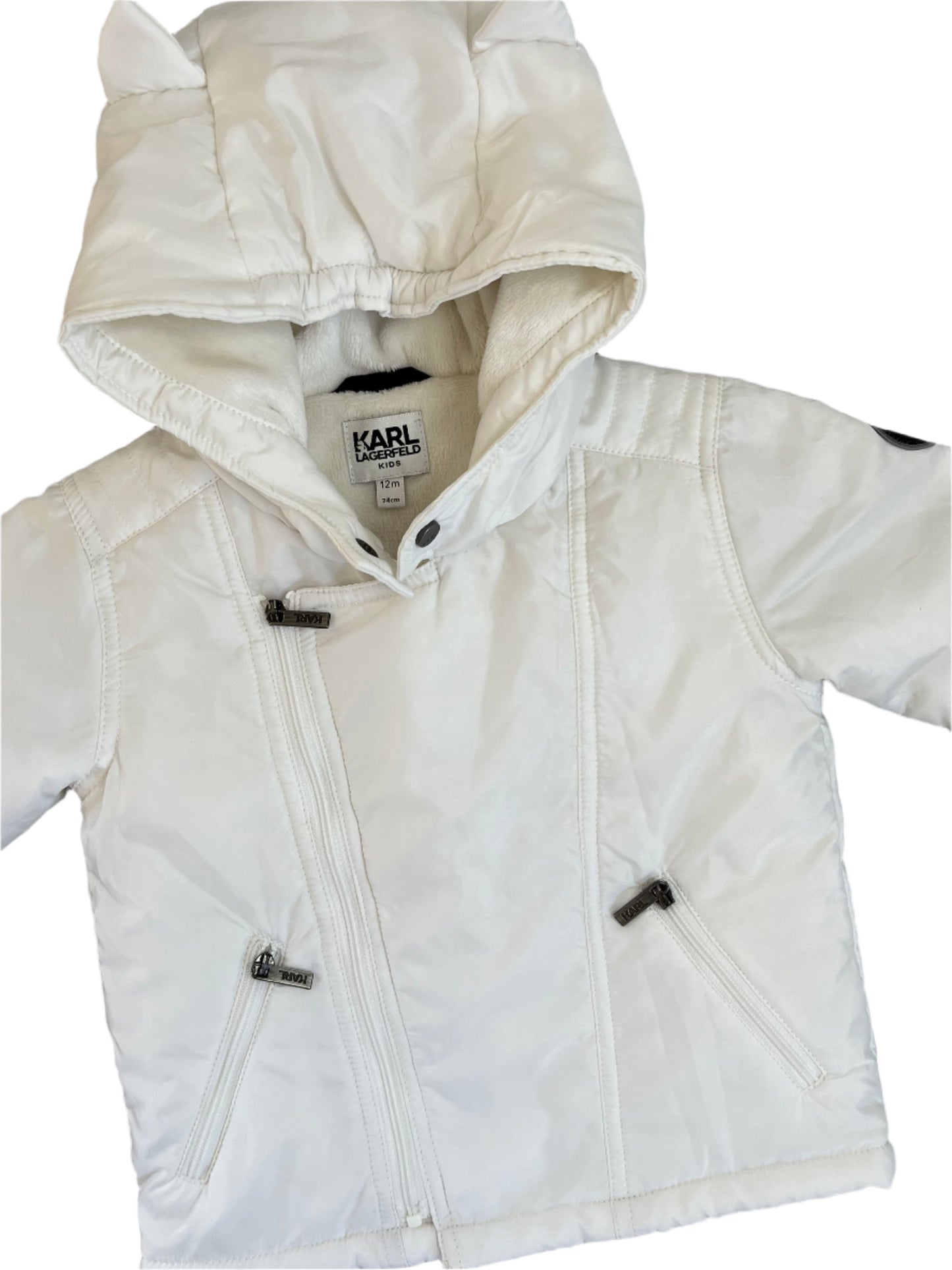 12M White winter jacket - Karl Lagerfeld Kids