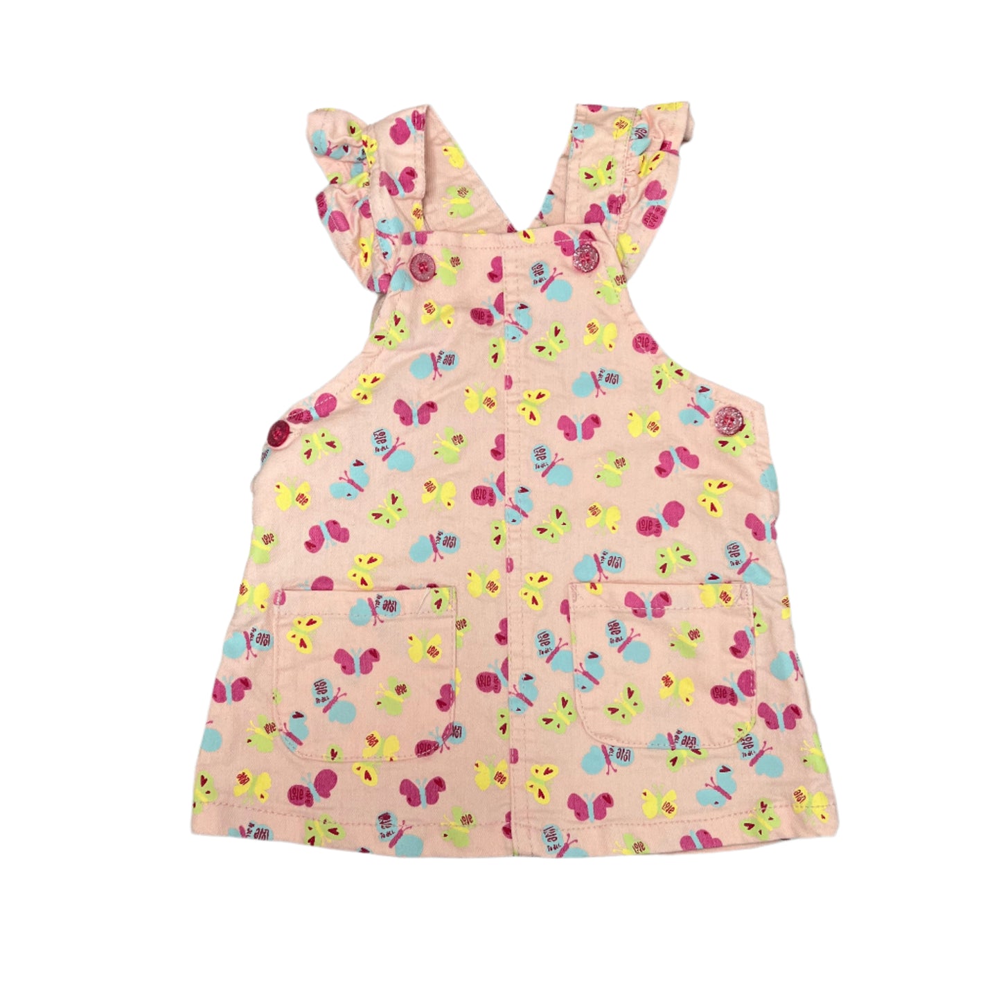3-6M Soft denim butterfly pinafore - MrPrice