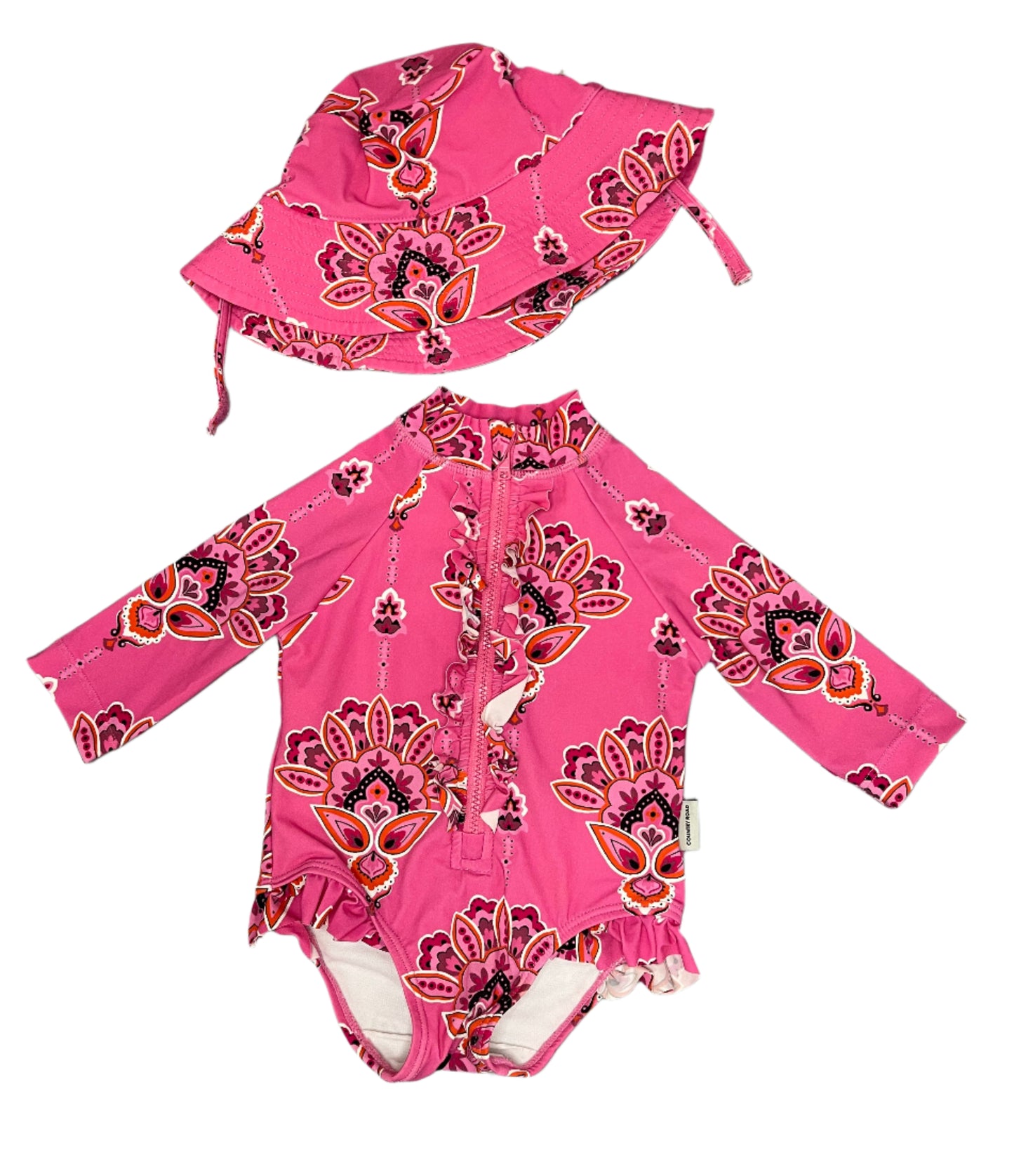 3-6M Swimsuit with matching hat - Country Road