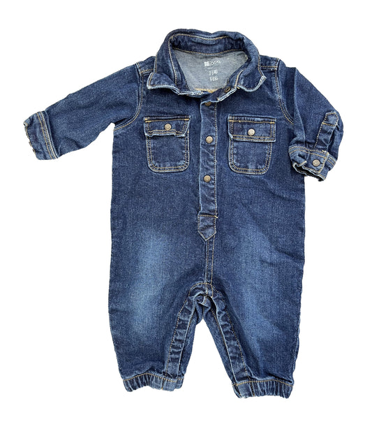 3-6M Denim Babygrow - Woolworths