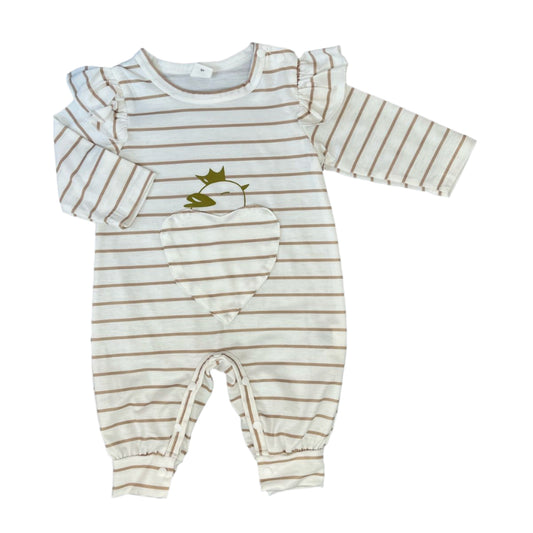 1-3M Striped Swan Sleepsuit - Shein