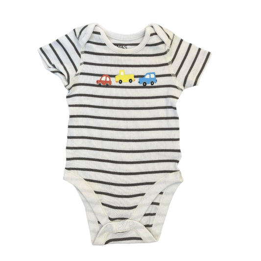 3-6M Striped logo vest - Marks&Spencer