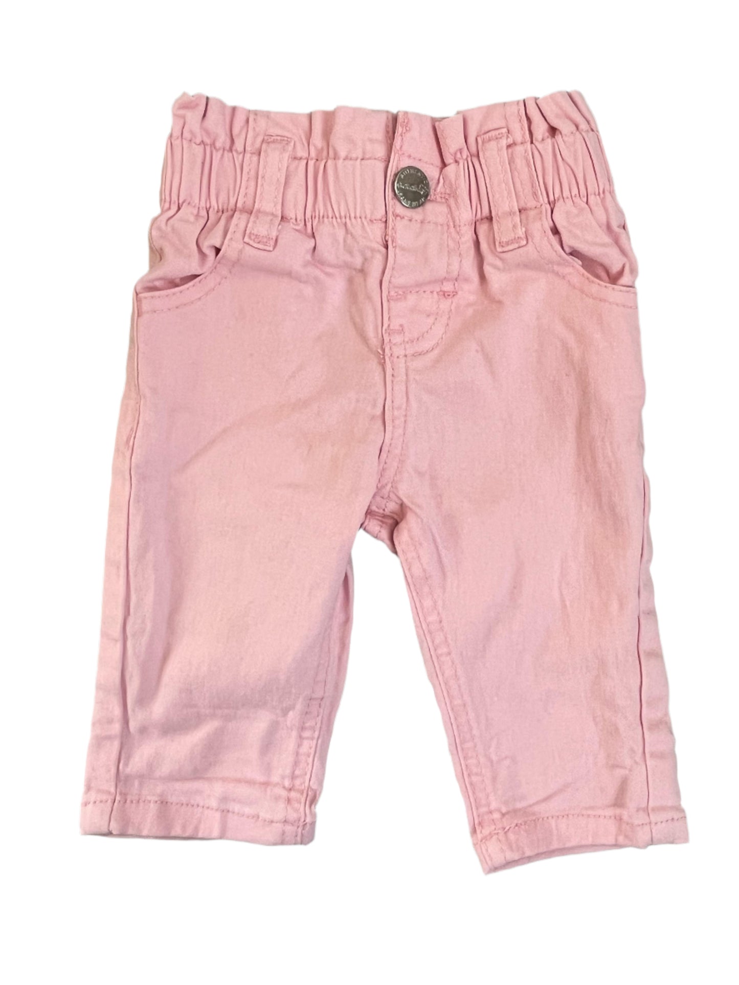 3-6M Pink jeans - OneTwoThree