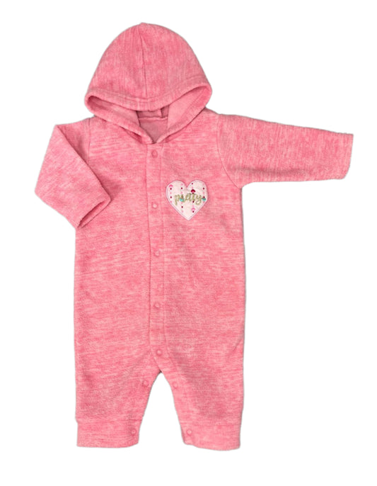 3-6M Pretty fleece babygrow - Woolworths