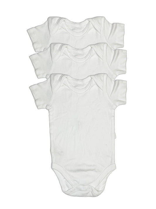 3-6M Short sleeve vests 3 pack - Woolworths