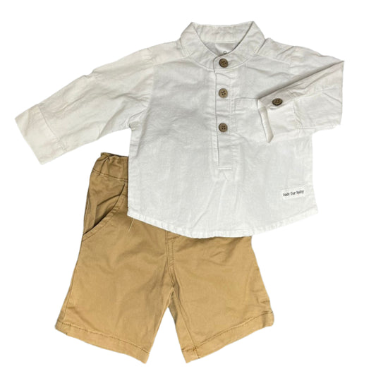 Newborn Long chinos with long sleeve tee - Clicks