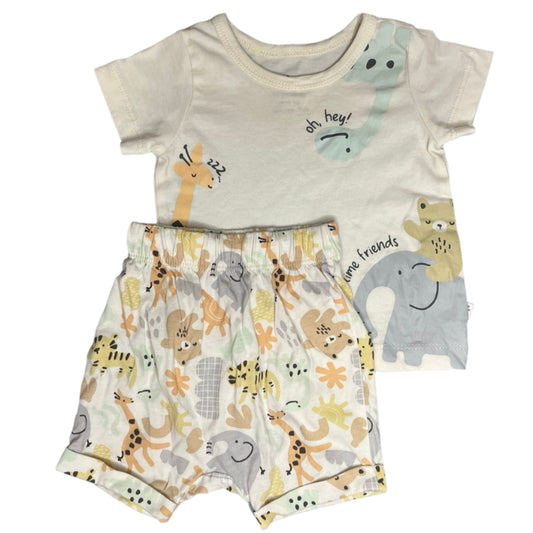 3-6M Animal pajama set - Woolworths