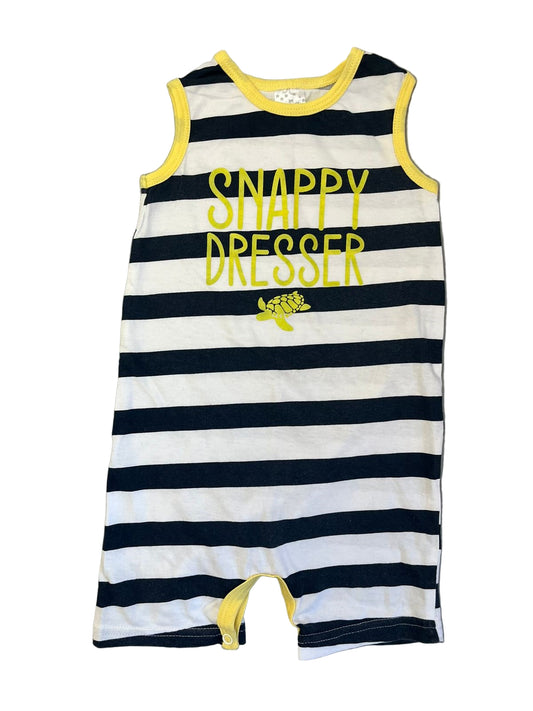 6-12M Snappy dresser romper - Jet