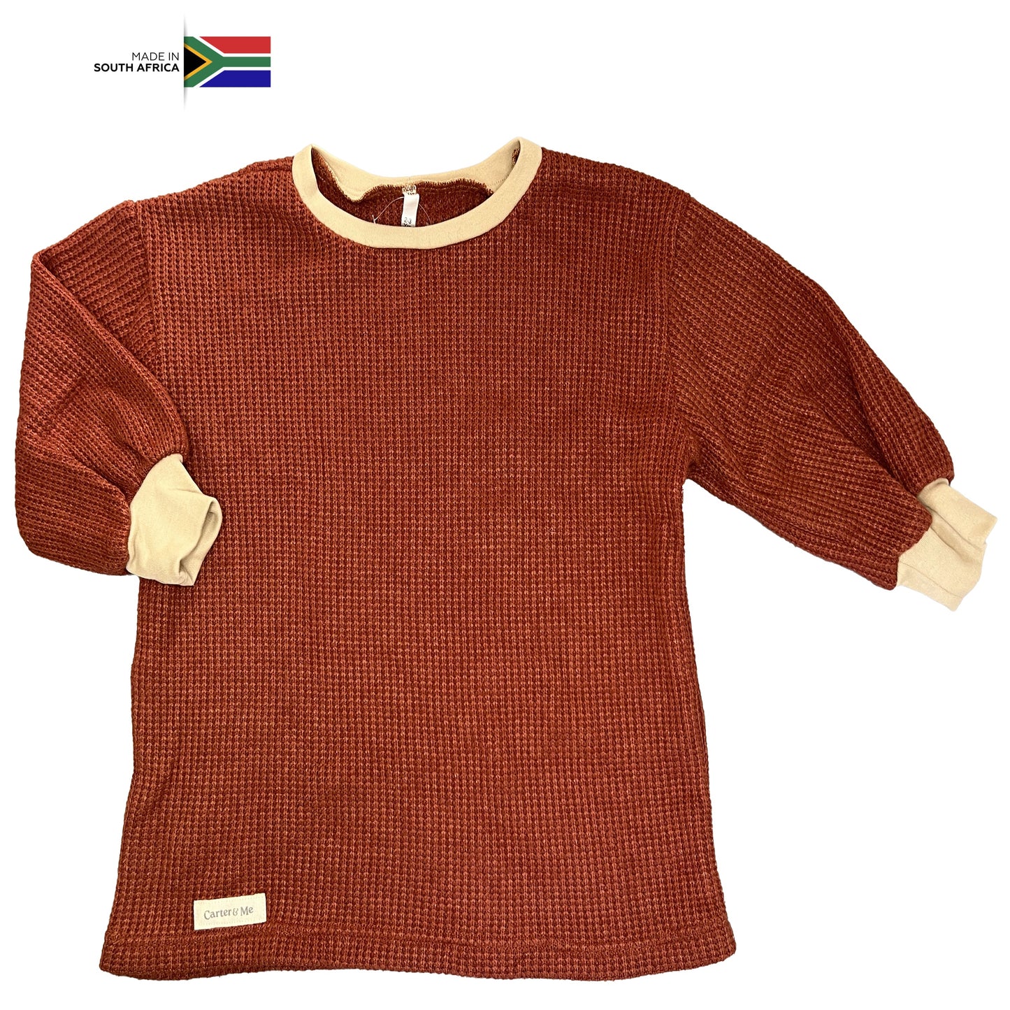 2-3Y Sweater dress in rust - Carter & Me