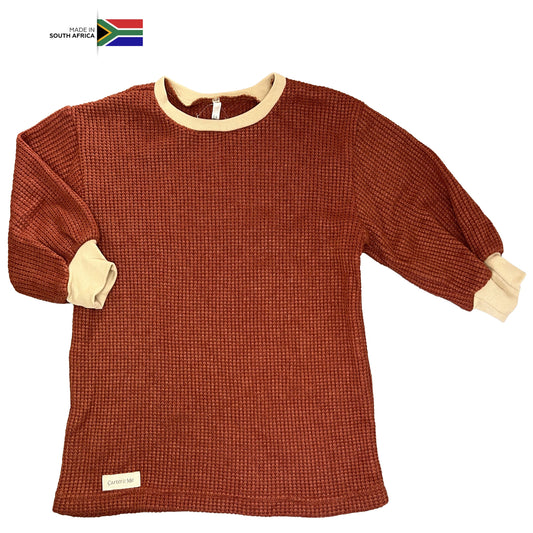 2-3Y Sweater dress in rust - Carter & Me