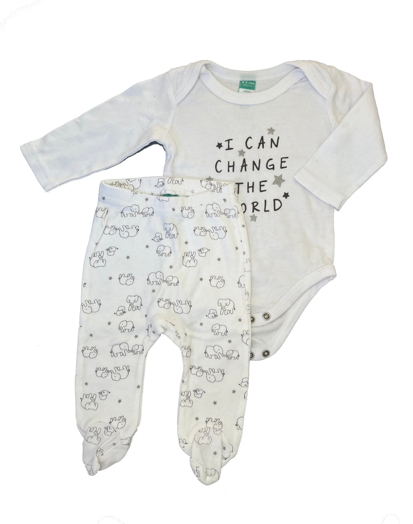 0-3M I can change the world set - Ackermans Baby