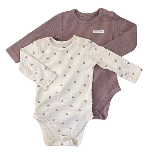 6-12M Cute & Sweet long sleeve vest set - Woolworths