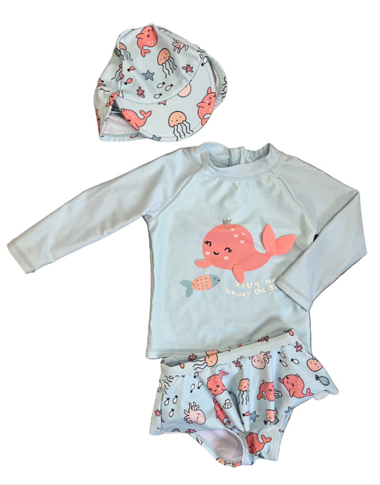 6-12M 3-Piece swimsuit - Woolworths