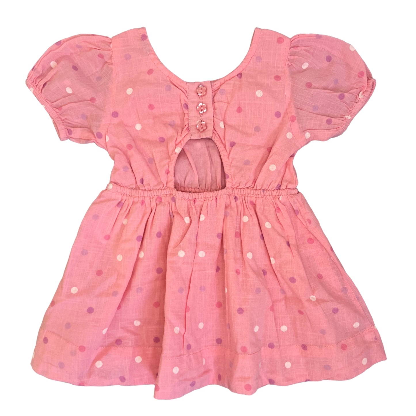 6-12M Pink Polka dress with matching bloomer - Earthchild