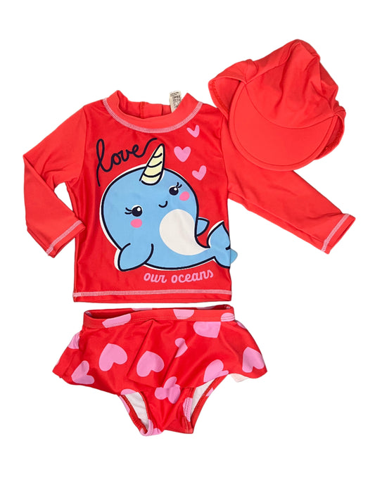 3-6M 3- Piece Swimsuit set - Woolworths