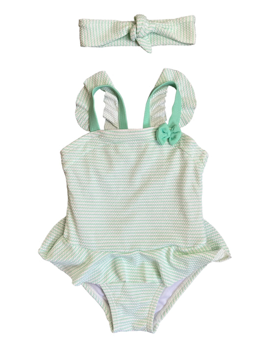 6-12M Swimsuit with matching headband - Woolworths