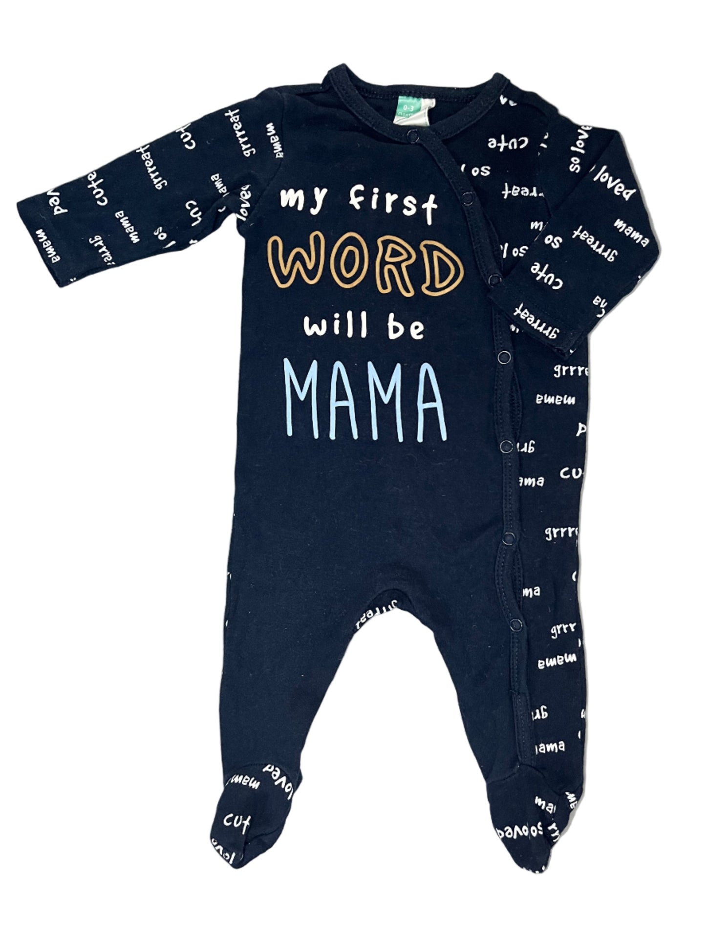 0-3M Sleepsuit - Ackermans Baby