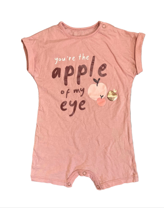 6-12M You're the apple of my eye romper - Woolworths