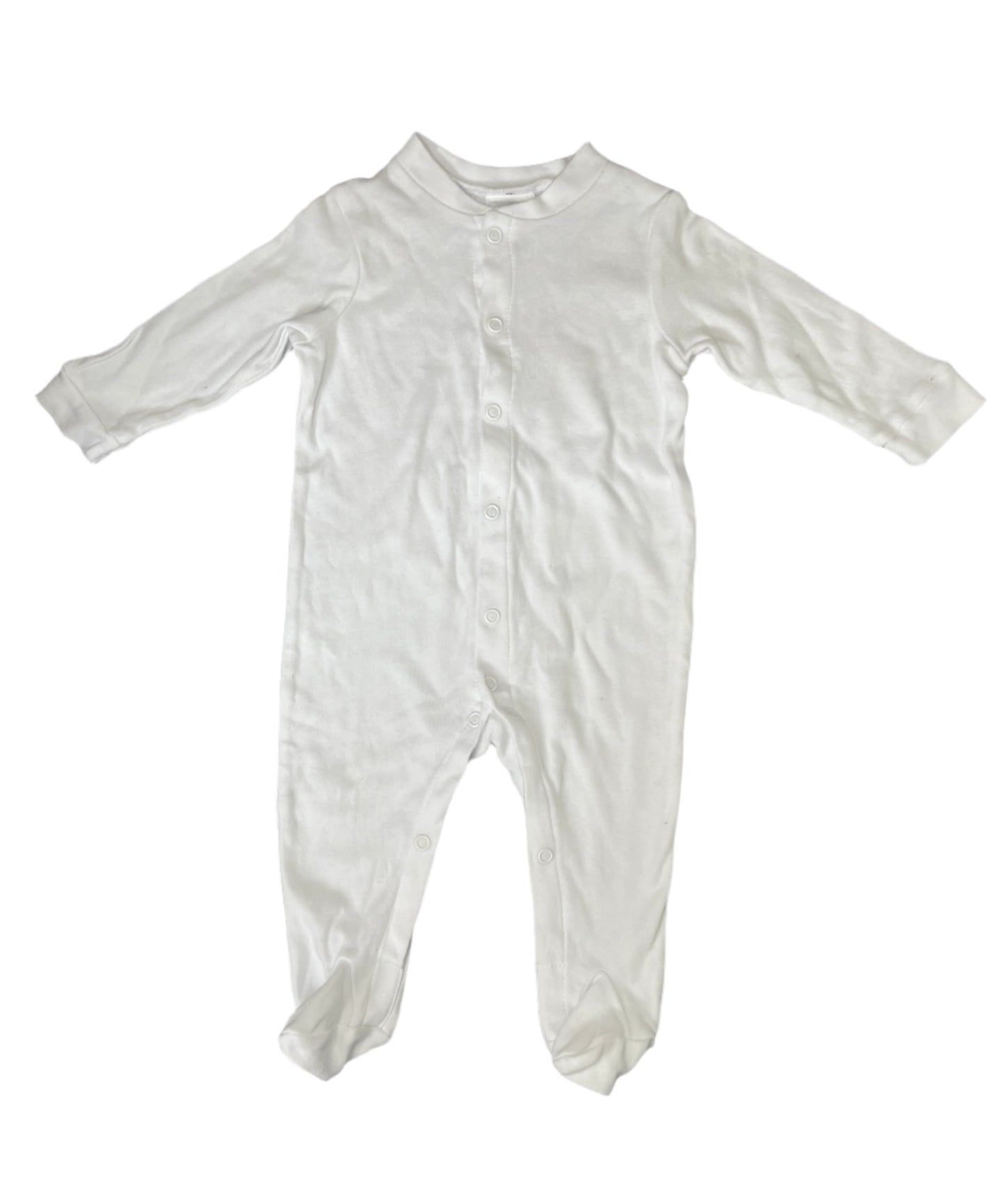 3-6M White Sleepsuit - Cuddlesome