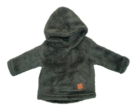 3-6M Dark Green Winter hooded fleece top - Ackermans Baby