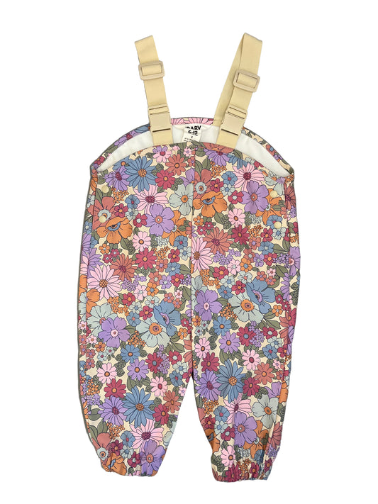 6-12M Floral waterproof dungaree - Cotton On