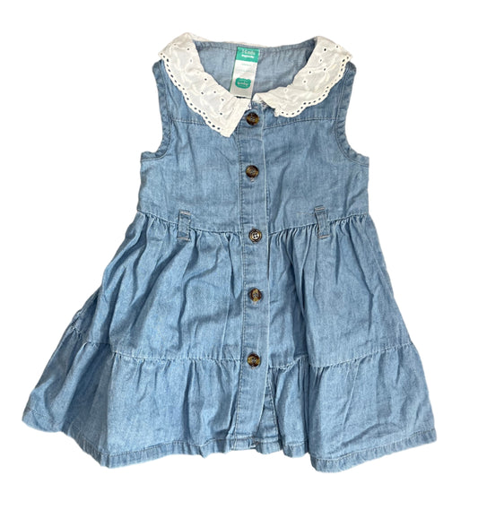 3-6M Front button anglaise collar dress - Ackermans Baby