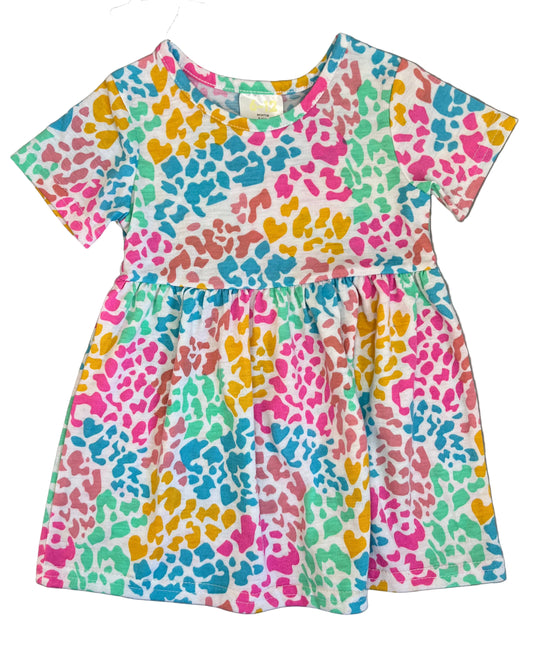 6-12M Colour print dress - Cuddlesome