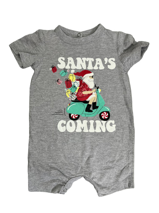 3-6M Santa's coming romper - Woolworths