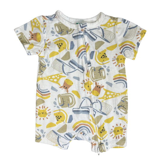 0-3M Two-way zip romper - Ackermans Baby