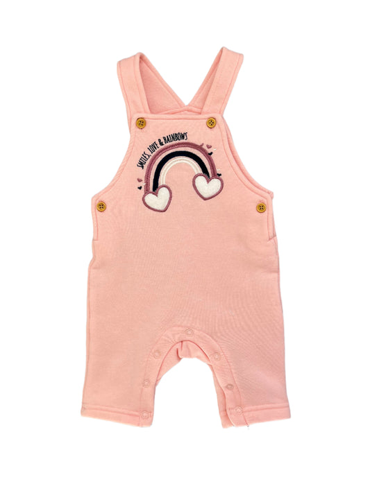 0-3M Smiles, Love and rainbows dungaree - Cuddlesome